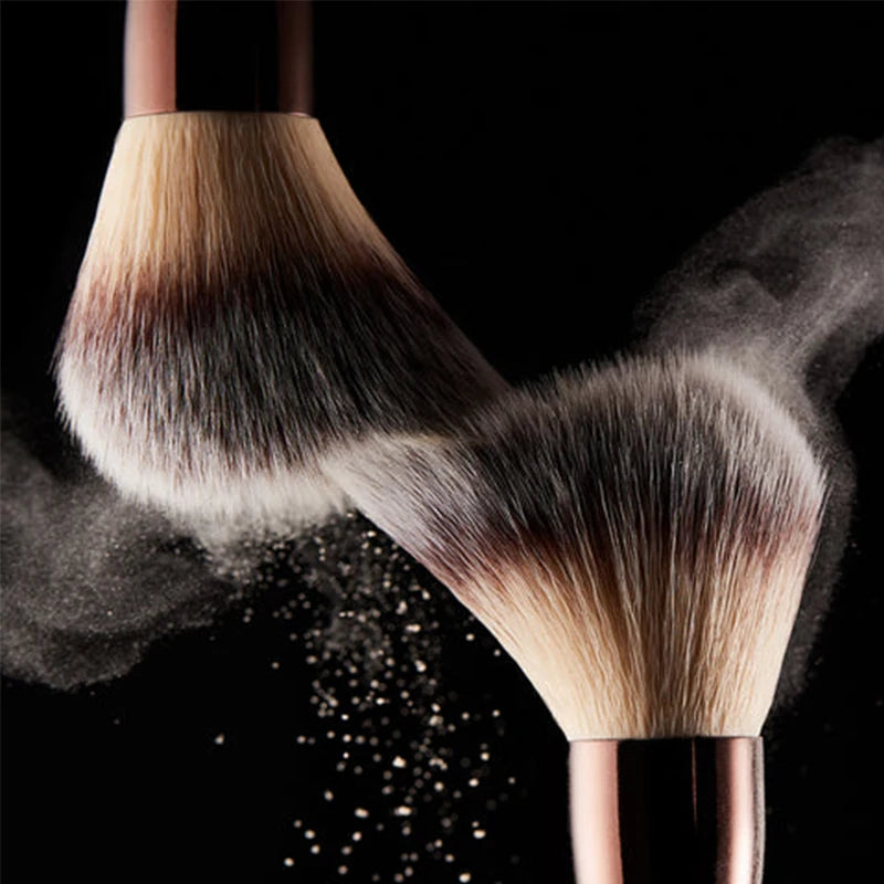 HOURGLASS Vegan Travel Brush Set – 7-Piece Face & Eye Makeup Brush Kit with Pouch | Luxury Gift Box Packaging
