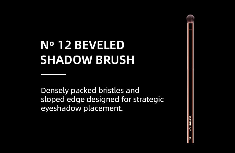 HOURGLASS Vegan Travel Brush Set – 7-Piece Face & Eye Makeup Brush Kit with Pouch | Luxury Gift Box Packaging