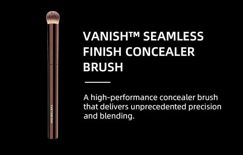 HOURGLASS Vegan Travel Brush Set – 7-Piece Face & Eye Makeup Brush Kit with Pouch | Luxury Gift Box Packaging