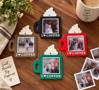 Personalised 3D Coffee Photo Magnet – I Love Coffee