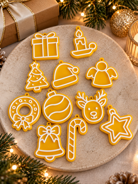 Set of 12 Christmas Tree Ornaments