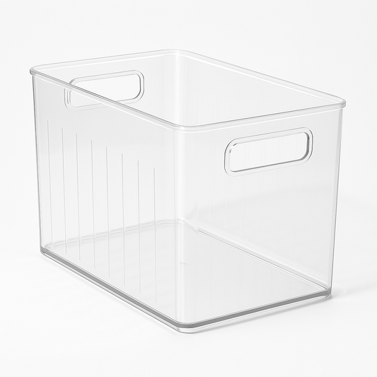 Stackable Storage Bins - Clear Transparent Organizer Containers