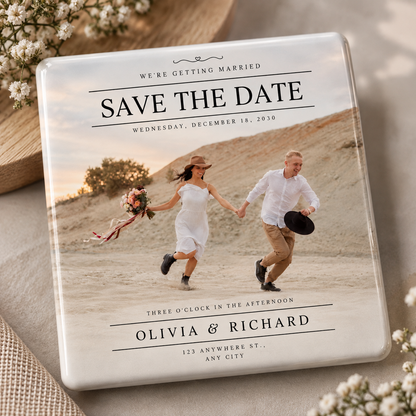 Personalised Save the Date Magnets – Custom Photo Wedding Magnets