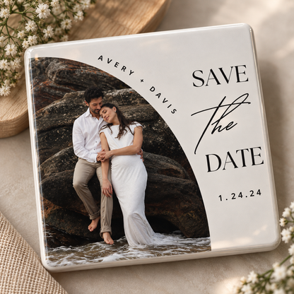 Personalised Save the Date Magnets – Custom Photo Wedding Magnets