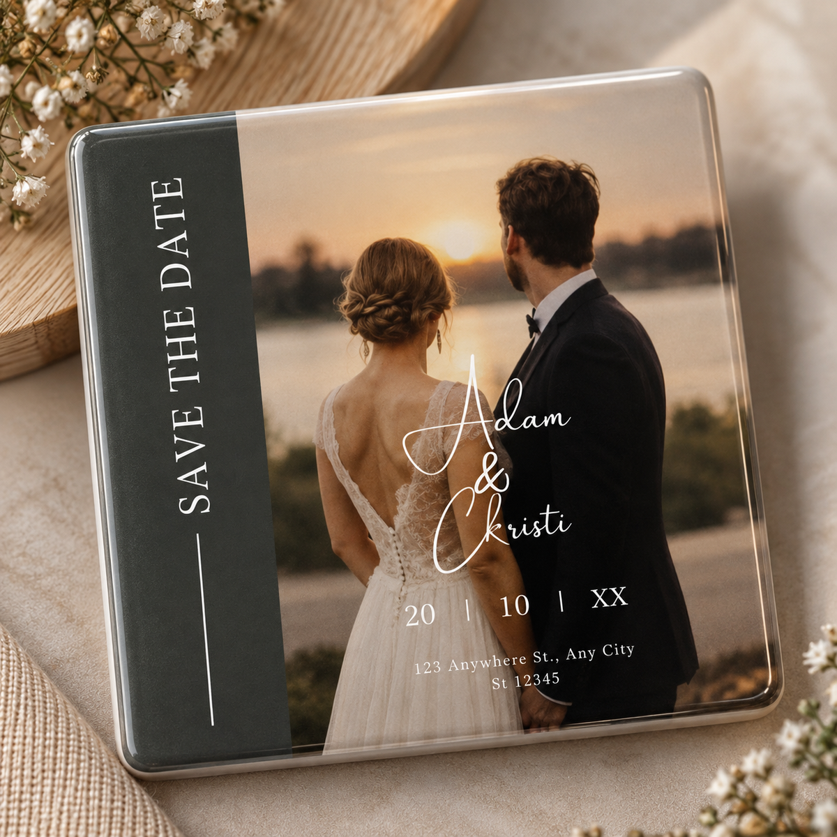Personalised Save the Date Magnets – Custom Photo Wedding Magnets