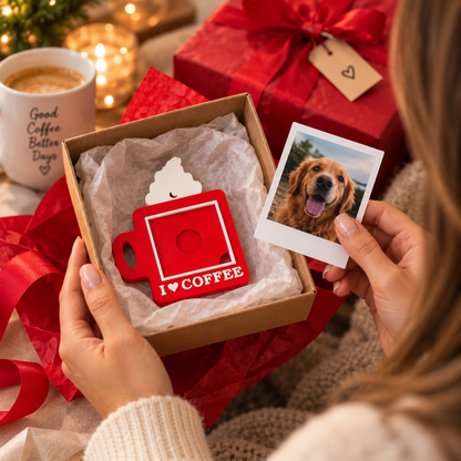 Personalised 3D Coffee Photo Magnet – I Love Coffee