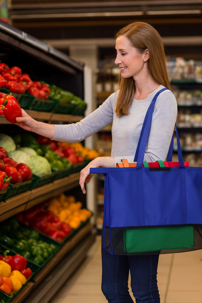Reusable Shopping Bags 4-Pack - Extra Large Foldable Grocery Totes