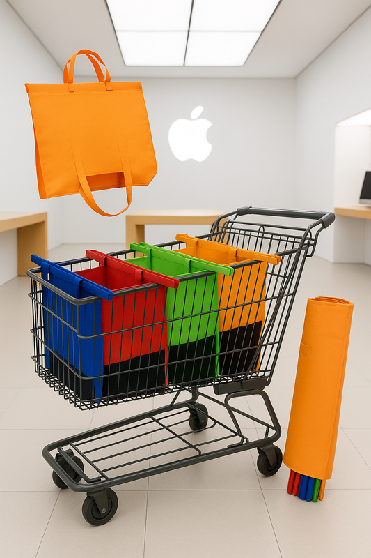 Reusable Shopping Bags 4-Pack - Extra Large Foldable Grocery Totes