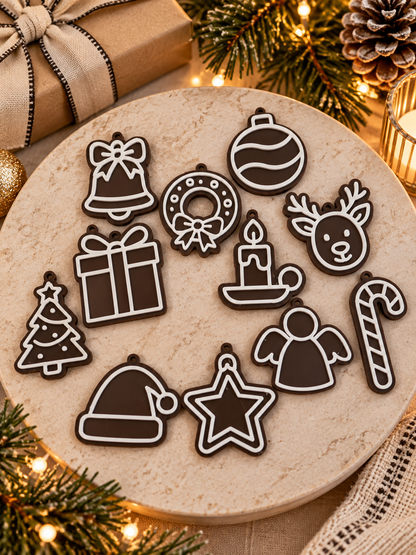 Set of 12 Christmas Tree Ornaments