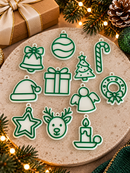 Set of 12 Christmas Tree Ornaments