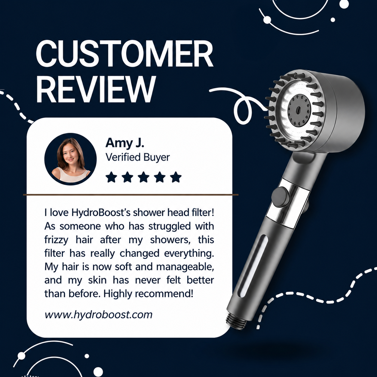 HydroBoost Filtered Shower Head