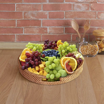 Hand-Woven Rattan Storage Basket