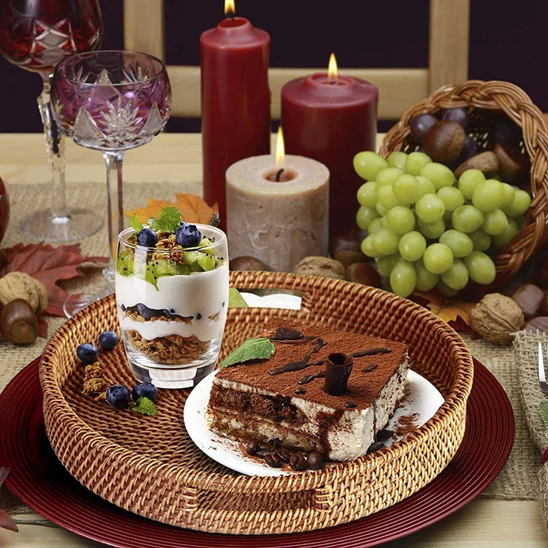 Hand-Woven Rattan Storage Basket