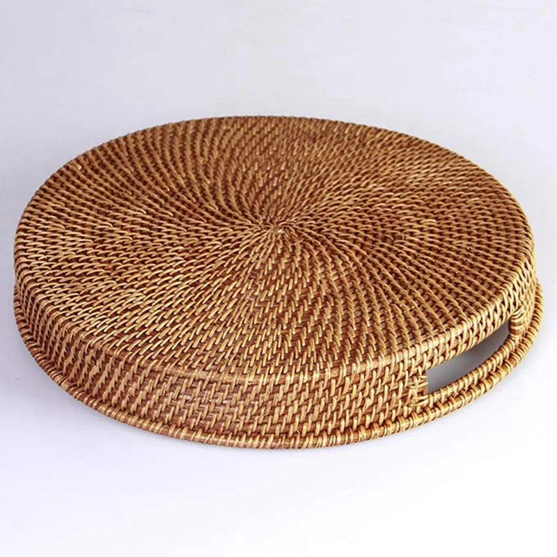 Hand-Woven Rattan Storage Basket