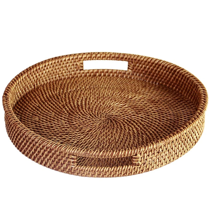Hand-Woven Rattan Storage Basket