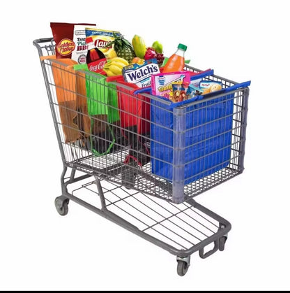 Reusable Shopping Bags 4-Pack - Extra Large Foldable Grocery Totes