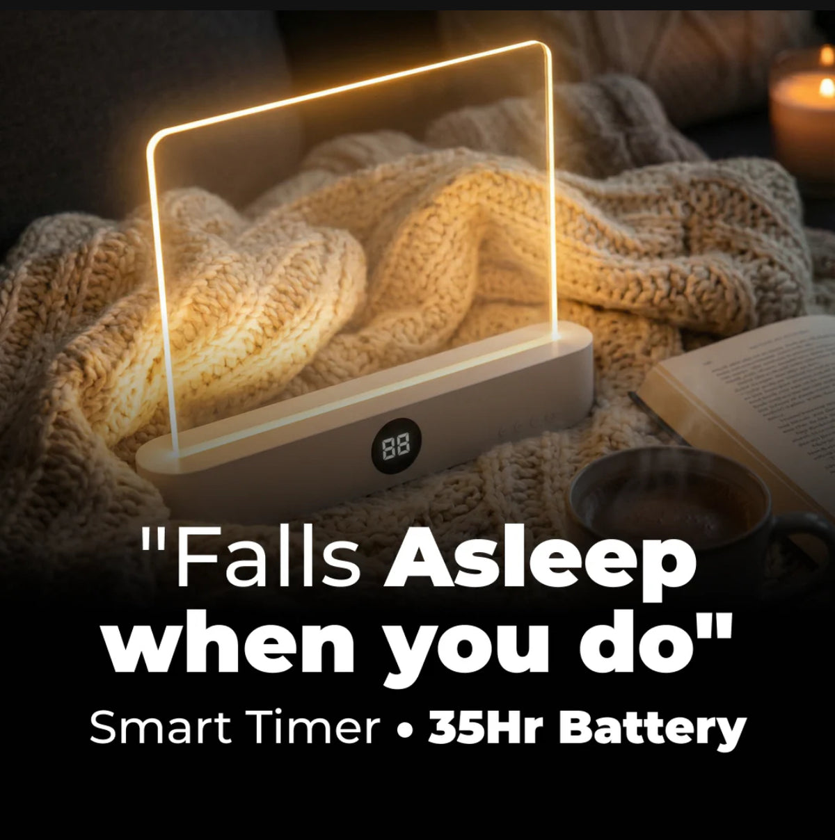 Rechargeable Smart Book Light For Night Reading – 3 Colors, Timer, Brightness Adjust, Flat Panel – 1200mAh, USB-C Rechargeable Smart Book Light For Night Reading – 3 Colors, Timer, Brightness Adjust, Flat Panel – 1200mAh, USB-C