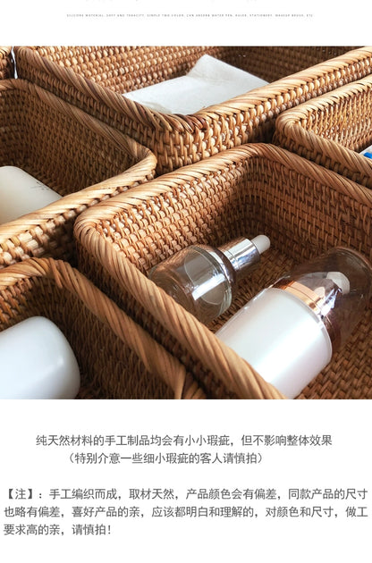 Hand-Woven Rattan Storage Basket