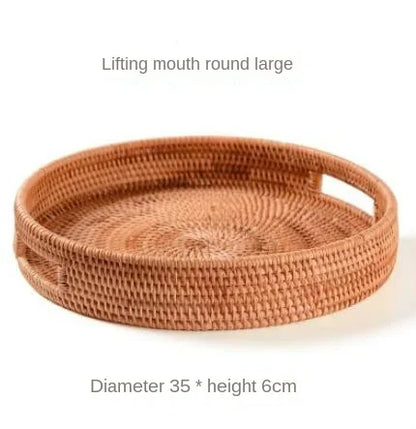 Hand-Woven Rattan Storage Basket