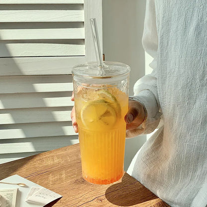 2PCS 600ml Stripe Glass