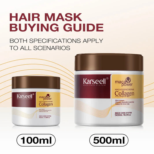 Karseell Collagen Hair Treatment – Deep Repair Argan Oil Hair Mask for Dry & Damaged Hair | 100ml / 500ml