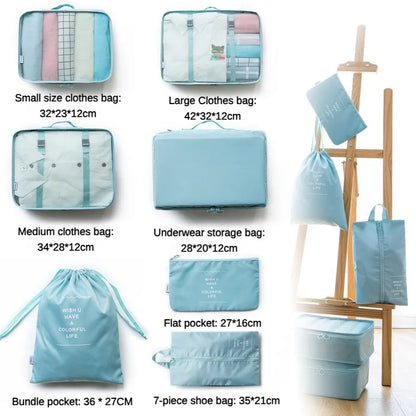 7-piece Set Travel Bag Organizer