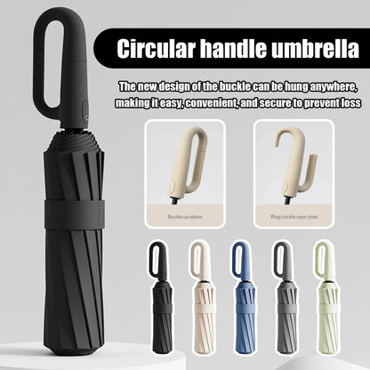 20 Bones Windproof Compact Folding Umbrella | UPF50+ Sun & Rain Protection