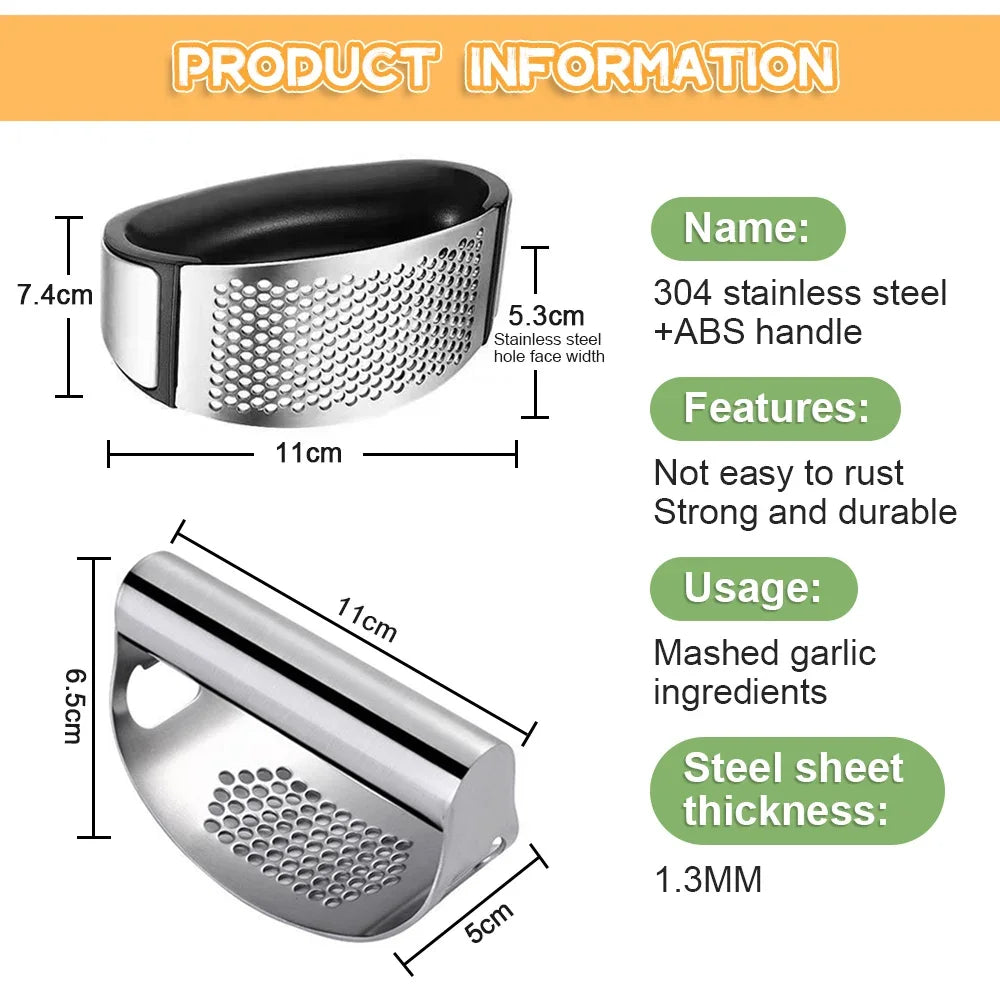 Stainless Steel Garlic Press