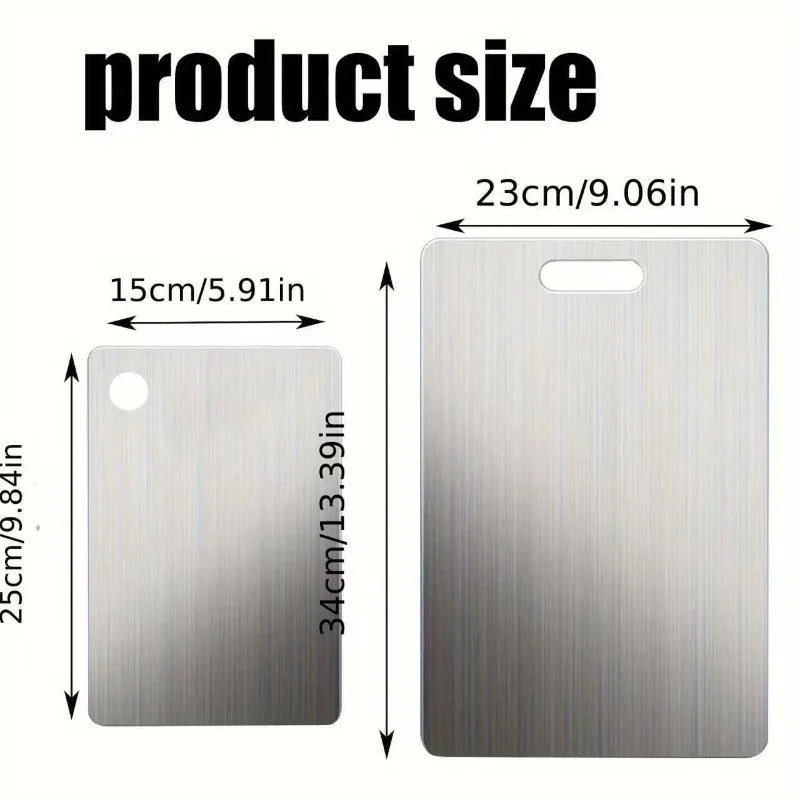 Stainless Steel Cutting Board Set (2 Pieces)