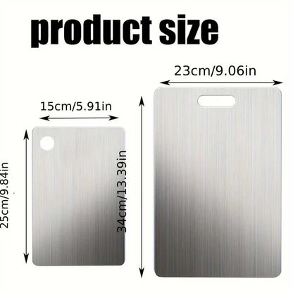 Stainless Steel Cutting Board Set (2 Pieces)