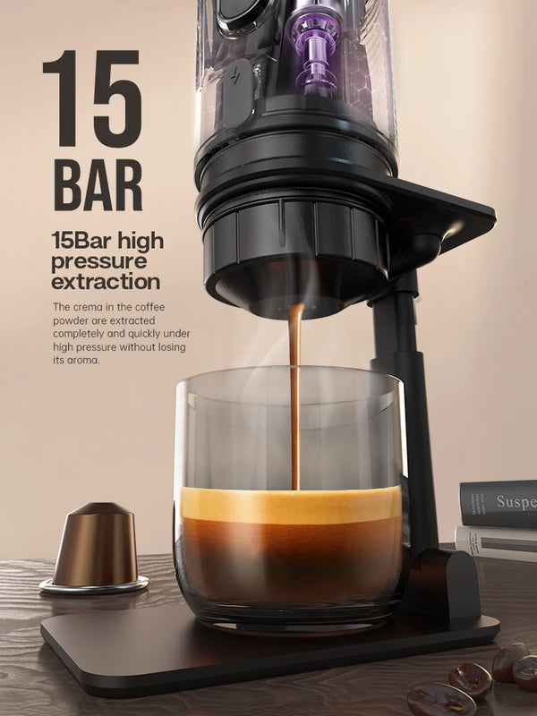 Portable Espresso Maker - 12V Car Coffee Machine for Nespresso Pods