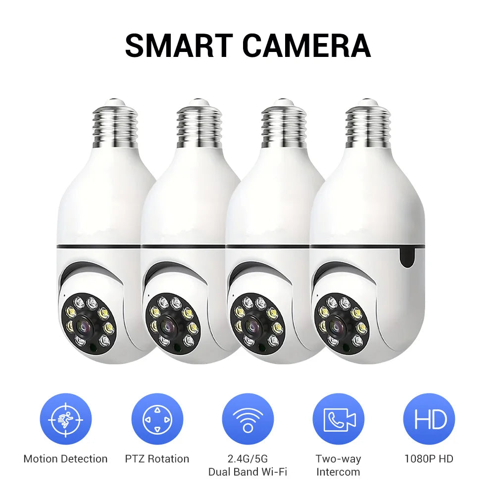 BoyKeep D115 360° WiFi Security Camera – E27 Bulb Socket, 5GHz, Indoor & Outdoor
