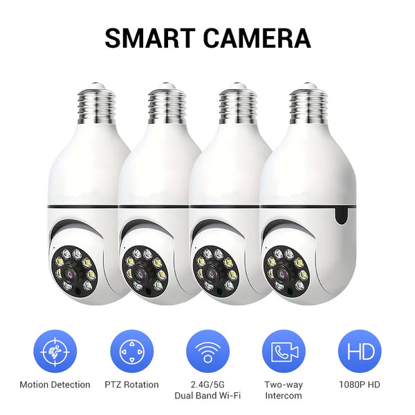 BoyKeep D115 360° WiFi Security Camera – E27 Bulb Socket, 5GHz, Indoor & Outdoor