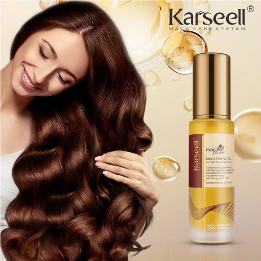 Karseell Moroccan Argan Oil (50ml) – Cold-Pressed Hair Serum for Dry & Damaged Hair | Lightweight Repair & Shine
