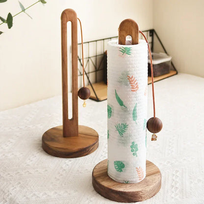 Solid Wood Kitchen Paper Towel Holder