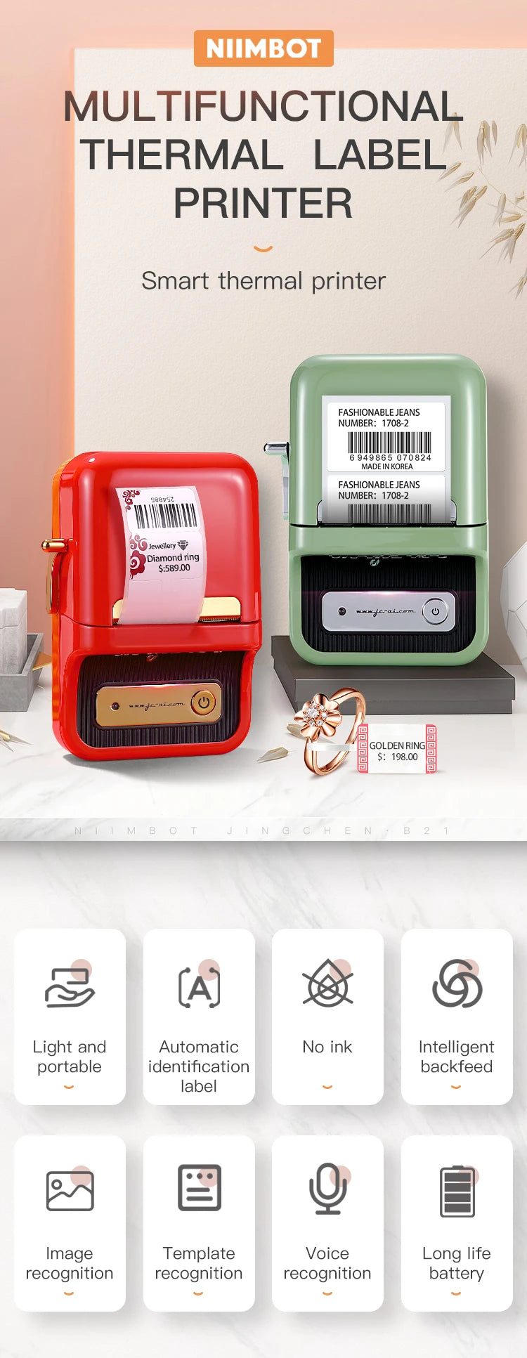 Mini Thermal Label Printer
