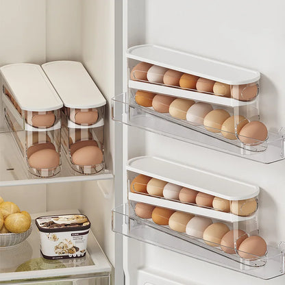 Bilayer Rolling Egg Organizer