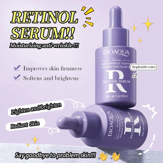 BIOAQUA Serum Set – Vitamin C, Retinol & Hyaluronic Acid (3pcs) | Moisturizing, Anti-Wrinkle, Brightening Facial Essence