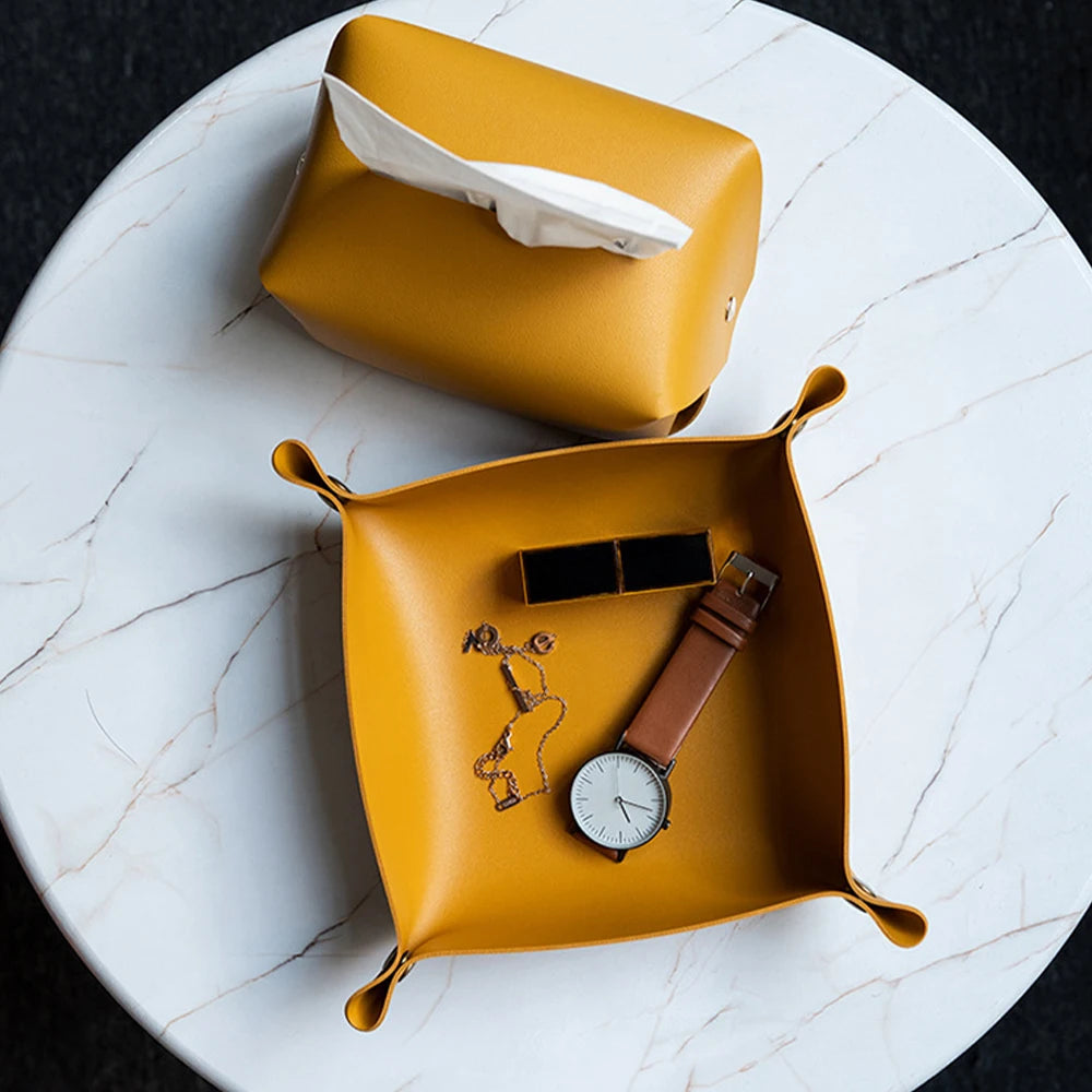 Leather Tabletop Organizer