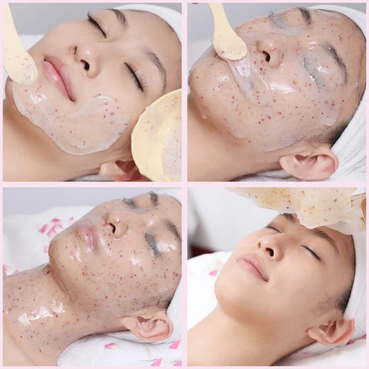 Hydro Jelly Mask Powder – Moisturizing Peel-Off Rubber Mask | Whitening, Rose, Collagen | DIY Spa Facial for Glowing Skin