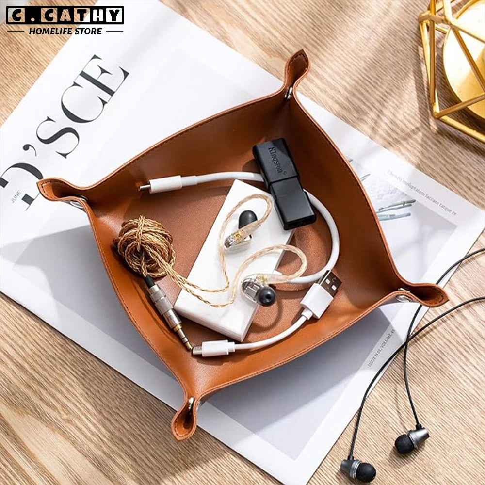Leather Tabletop Organizer