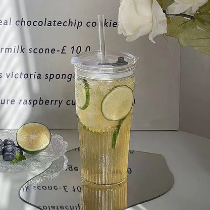 2PCS 600ml Stripe Glass