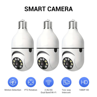 BoyKeep D115 360° WiFi Security Camera – E27 Bulb Socket, 5GHz, Indoor & Outdoor