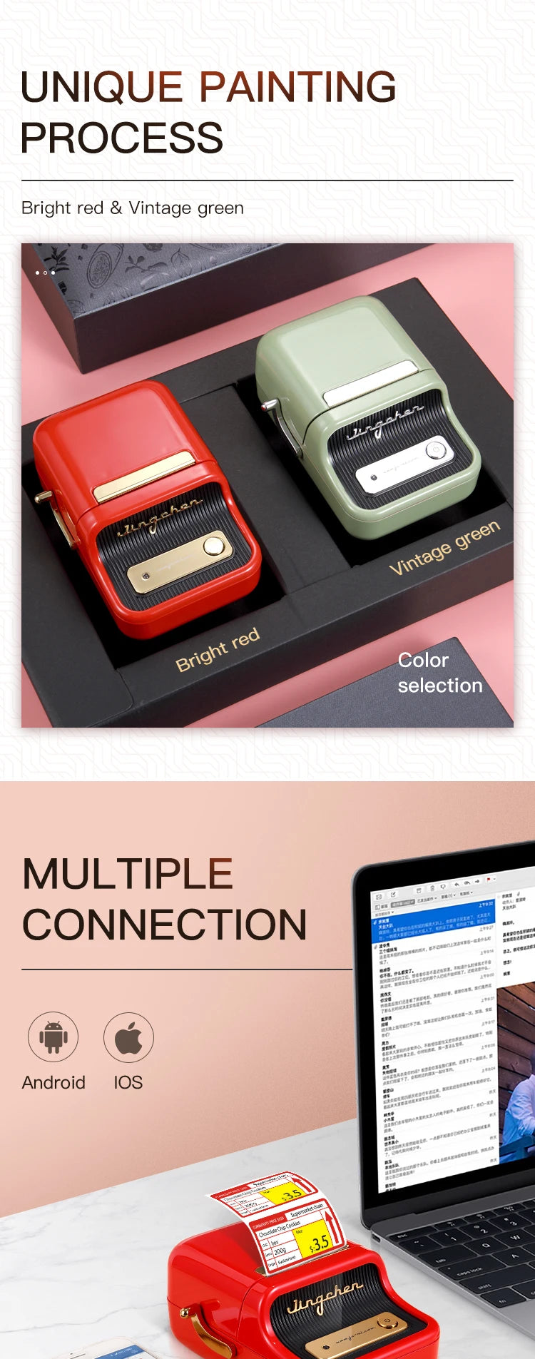 Mini Thermal Label Printer