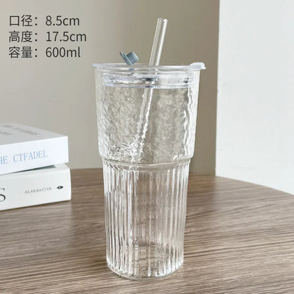 2PCS 600ml Stripe Glass