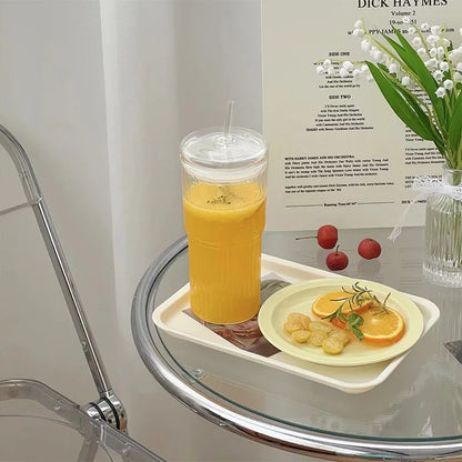 2PCS 600ml Stripe Glass