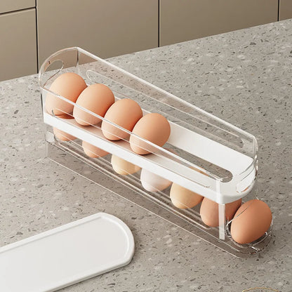 Bilayer Rolling Egg Organizer
