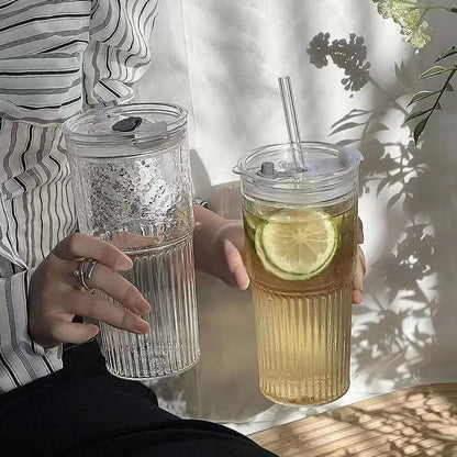 2PCS 600ml Stripe Glass