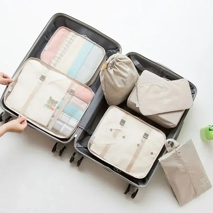 7-piece Set Travel Bag Organizer