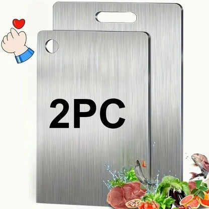 Stainless Steel Cutting Board Set (2 Pieces)